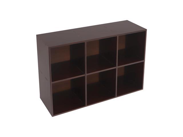 6 Cube Storage Organizer - Solid Wood Bookshelf - Cube Shelf - Vertical or Horizontal Bookcase - Open Book Shelf - Easy Assembly for Bedroom,.