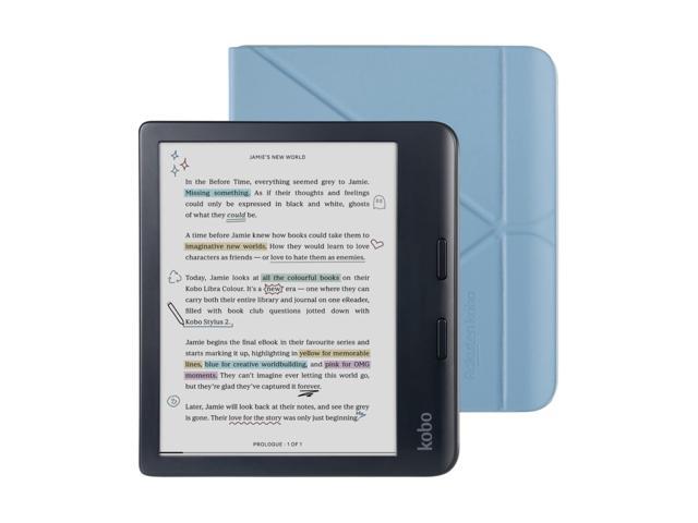Libra Colour Black eReader with Case Bundle
