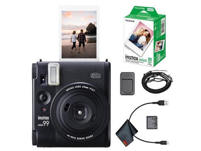 Instax Mini 99 Instant Film Camera Bundle with Fuji Instax Mini Instant Film Value Pack (20 Sheets) + Cleaning Cloth, Perfect for Beginners,.