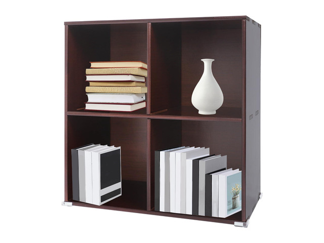4 Cube Storage Organizer,Solid Wood Bookshelf Cube Shelf,Vertical or Horizontal Bookcase,Open Floor Display Shelf Closet Cabinet for Home Office...