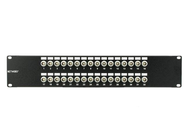 Networx Coaxial Patch Panels (32 Port, Isolated BNC)