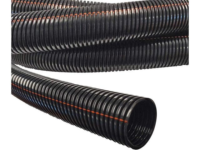 1/2' UV Rated Non-Slit Flame Retardant Wire Loom Black Tubing Flexible Corrugated Conduit Cable Hose - 250 Feet