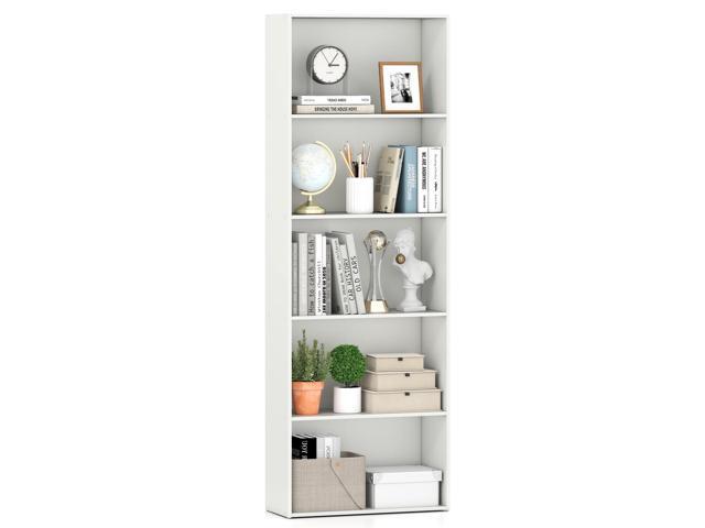 5-Tier Tall Bookshelf, 67.5 Bookcase with 5 Open Shelves, Wooden Book Shelf, Freestanding Storage Organizer Display Shelf for Living Room, Study,...