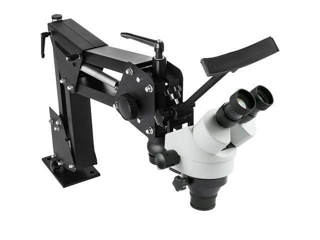 Micro Inlaid Mirror Multi-Directional Microscope with Spring Bracket 7X-4.5X Multi-Directional Micro-Setting Microscope Jewelry Tools