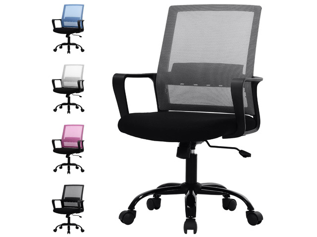 Small Office Chair Home Office Desk Chair Computer Chair Work Chair Mesh Chair Rolling Chair with Armrest for Home Office, Grey