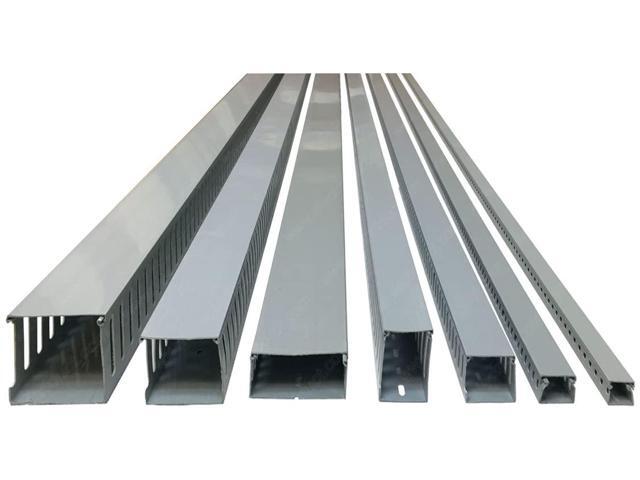 2' W x 2' H Open Slot Wire Duct Cable Raceway - 25 Sticks 164 Feet - Gray