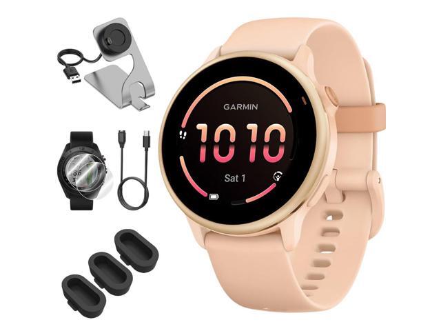 vivoactive 6, Health and Fitness GPS Smartwatch, AMOLED Display, Up to 11 Days of Battery, Pink Dawn with Silicone Band, 010-02985-03 - Bundle.