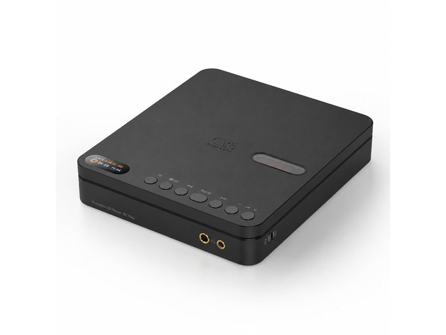 EC Play Portable HiFi CD Player,USB DAC,CS43198 DAC+Dual SGM8262,384kHz/32bit,DSD256,Two-Way Bluetooth 6.0, LDAC,Up to 700mW@32 Output,3.5mm+4.4mm...