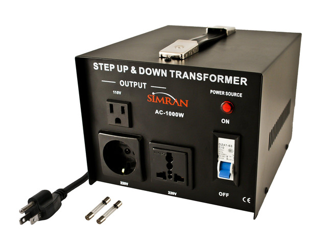 AC-1000 Voltage Power Converter 110v 220v 240v Step up Down Transformer Worldwide Use,1000 Watt, Black