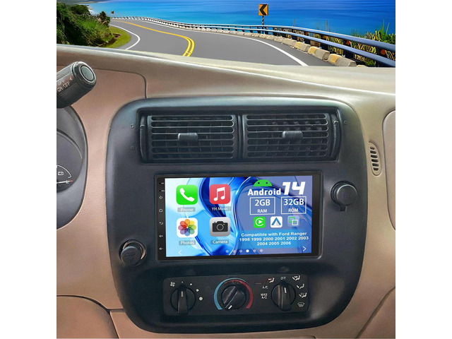Android 14 Double Din Car Stereo Radio for Ford Ranger 1998-2006, 2G+32G 7' Touchscreen Car Radio w/Wireless Carplay Android Auto GPS WiFi...