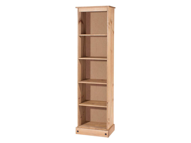 Narrow Bookshelf - Corner Shelf - Storage Cabinet - Laundry Room Organization - Shelves - 18.11' W, 7.87' D, 69.29' H - 24.21lb (Antique Brown)