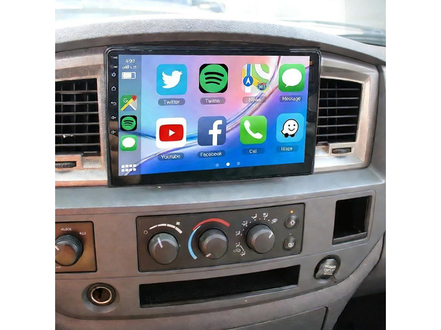 4+64G Double Din Car Stereo for Dodge Ram 1500 2500 3500 2006-2008, 10 inch Touch Screen Radio for Dodge Ram Head Unit with Wireless Carplay...
