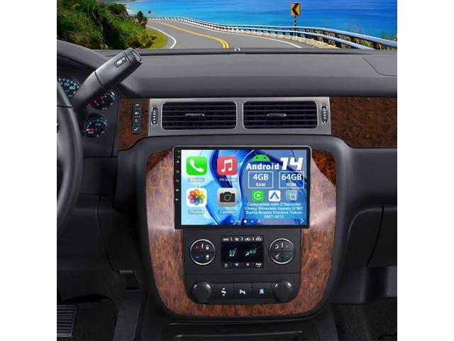 Android 14 Car Radio Compatible with Chevy Tahoe Suburban Silverado GMC Yukon Sierra 2007-2013, 4G+64G 9' Car Stereo with Wireless Carplay Android...