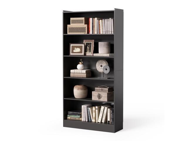 72 Inch Tall Bookcase, Freestanding 6-Tier Library Bookshelf with Closed Shelves, Large Open Bookcases Organizer Wooden Display Shelving Unit for...