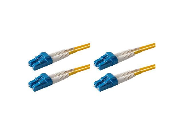 2-Pack 55 Meter LC to LC Fiber Patch Cable, Corning SMF-28 Singlemode 9/125um Ultra Optical Fiber, OS1/OS2 Compatible, Duplex, Yellow LSZH Cable...