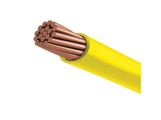 INTL 200ft Yellow Pure Copper Grounding Cable Stranded Wire 10AWG (#10 Gauge) THHN/THWN-2 Fire Retardant PVC insulation Electrical Surge Ground.