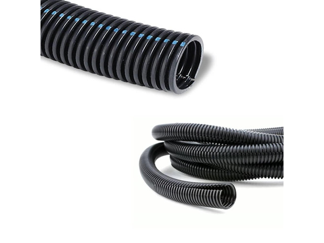 Flame Retardant Split Wire Loom Tubing 2 Inch 50 Ft Long - Black Self-Extinguishing Wire Conduit Cover for Cords - Corrugated Tubing and Protector ...