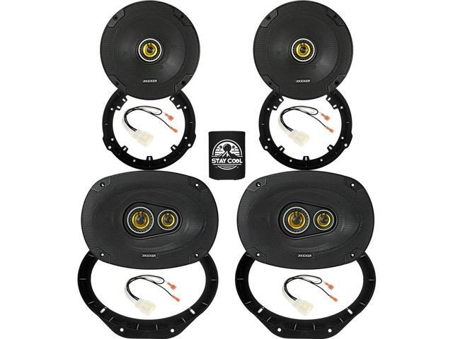 Front and Rear Door 6.5 & 6x9 Speakers Kit for Ford F-150 2015-2024 Upgrade Kit - 2 Pairs of CS Series 6 1/2 and 6x9 Inch Speakers with Adapters.