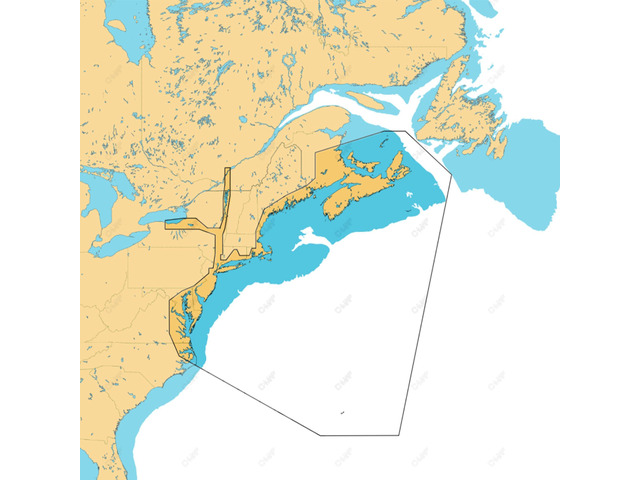 Reveal Coastal - Nova Scotia to Chesapeake Bay, Map Card for Marine GPS Navigation