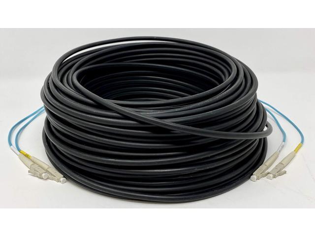 Direct Burial/Outdoor LC-LC 2-Strand Fiber Optic Cable - OM3 Multimode (50/125) - 25M (82ft)