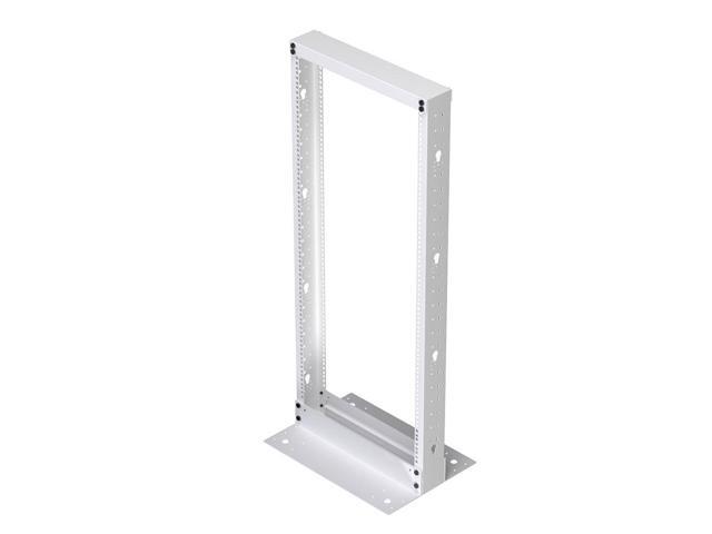 25U 2 Post Rack Open Frame Server Rack for 19 Inch Equipment, AV, Networking, Data & IT Devices, 2-Post Rack 25U 881lbs Weight Capacity, White