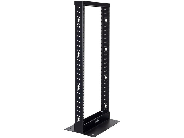 25U 2 Post Open Frame Server Rack for 19 Inch Equipment, AV, Networking, Data & IT Devices, 2-Post Rack 25U 881lbs Weight Capacity, Black