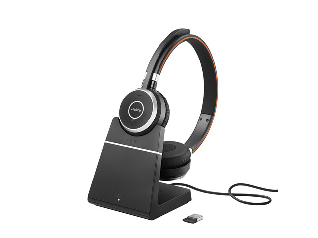 Evolve 65 SE Link380a UC Stereo Stand- Bluetooth Headset with Noise-Cancelling Microphone, Long-Lasting Battery and Dual Connectivity - Works with...