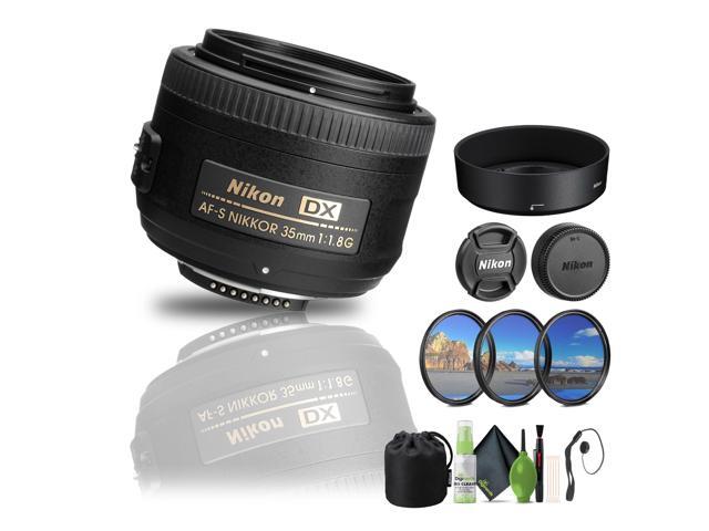 AF-S DX NIKKOR 35mm f/1.8G Standard Lens (2183) + Filter Kit + Cap Keeper + Cleaning Kit