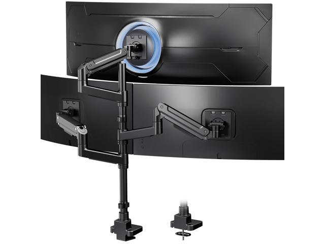 Triple Monitor Mount for up to 49-inch Screens - Heavy Duty Triple Monitor Arm Desk Mount for Ultrawide Monitors Max Load 44lbs per Screen, VESA.