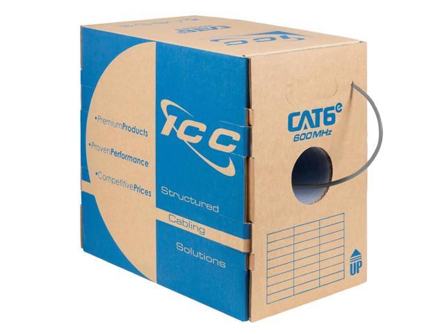 Cat6e CMR Riser 1000ft - UTP 23AWG, 100% Solid Pure Copper, Unshielded, Bulk Ethernet Cable, PoE++, 600MHz, Reelex Pull Box, UL Certified, RoHS,.
