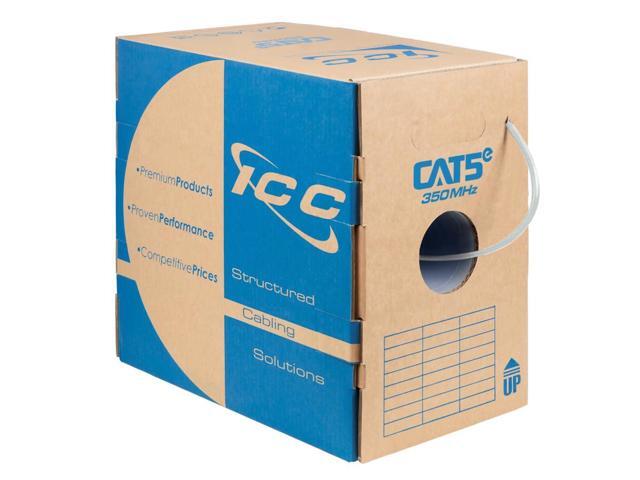 Cat5e CMR Riser 1000ft - UTP 24AWG, 100% Solid Pure Copper, Unshielded, Bulk Ethernet Cable, PoE++, 350MHz, Reelex Pull Box, UL Certified, RoHS,...