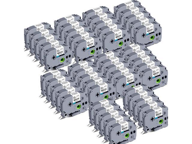 50-Pack TZe-231 TZe231 12mm 0.47 Laminated White TZ Tape Compatible with Brother P Touch Label Maker Tape RefillWork with Brother PTouch D220...