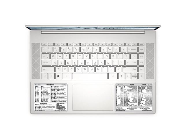 Windows + Word/Excel (for Windows) Quick Reference Guide Keyboard Shortcut Stickers, No-Residue Vinyl (White/Small/Combo/100sets)