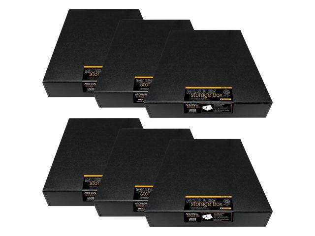 Museum Archival Storage Box, 16.75x20.75x3 in. Drop Front Design. Acid-Free with Metal Edge. Organize Photos, Pictures, Prints, Documents, Crafts,.