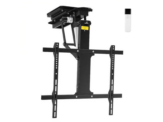 360° Manual Swivel Electric Flip Down TV Mount for 3275 Inch Flat/Curved Screens, Remote Control, 080° Electric Tilt, for Living Room, Bedroom, and...