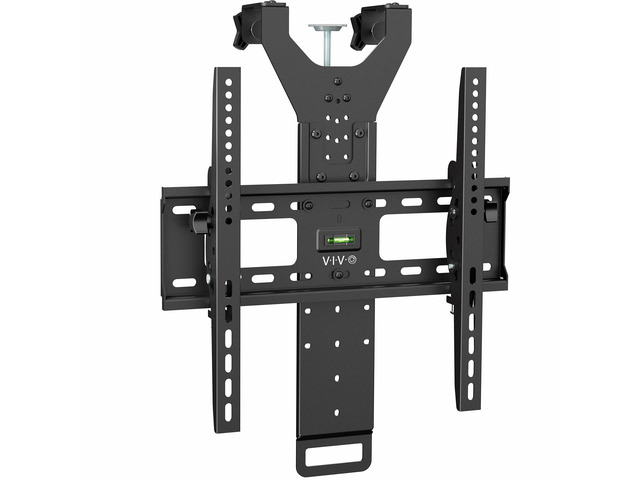 TV Hanger Bracket for 42 to 75 inch Flat and Curved Screens, Light Weight Steel Design, Height Adjustable Cross Bar, Loft Bed, Thin Door TV Mount,...