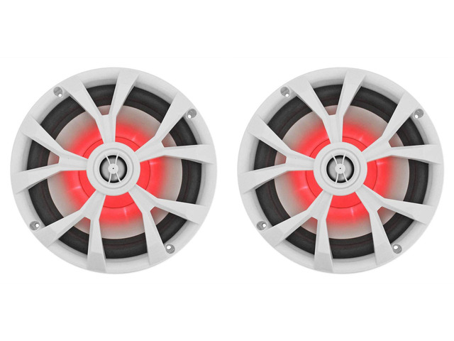 RKL80MW Marine Boat Speakers, 8' 2-Way, 900W per Pair, IP66 Waterproof, LED Lights, High-Fidelity Sound, for Boats and Outdoor Use