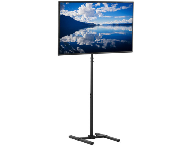TV Floor Stand for 13 to 50 inch Screens up to 44 lbs, LCD LED OLED 4K Smart Flat, Curved Monitor Panels, Max VESA 200x200, Extra Tall Pole for...