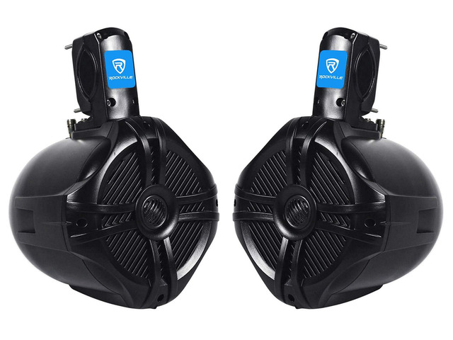 RWB65B 500W 6.5' Marine Wakeboard Tower Speakers, 4 Ohm, Waterproof, Durable Mounting, High-Fidelity Sound, Perfect for Boats, Jeeps, ATVs