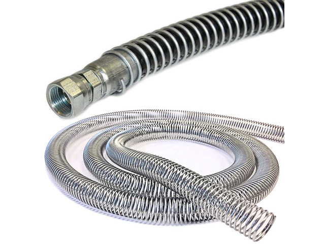 2' Steel Spring Guard Flexible Pipe Hose Protector Metal Spiral Wrap Armor Cover - 49mm - 10 Feet