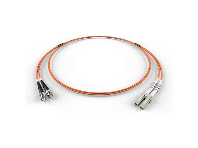 FiberCablesDirect OM1 Multimode Fiber Patch Cable Length Options 0.5M300M LC ST 55M (180.45ft) Duplex 62.5/125µm 1Gb Ethernet Orange...