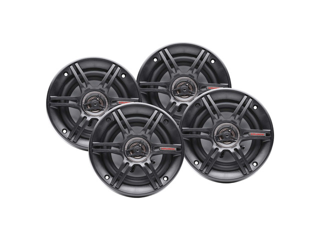 2 Pair 6.5 Inch Car Audio Speakers, 300 Watt MAX 3 Way Full Range Speaker Set with 1 Inch Tweeter & Spade Terminal Connectors, CS-653