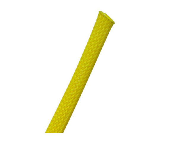 PET Expandable Braided Sleeving - 5/8 Inch - 250 Feet Long - Yellow Cable Sleeve Automotive Wire Loom, Cable Wrap, Cord Protector from Pets, Cable...