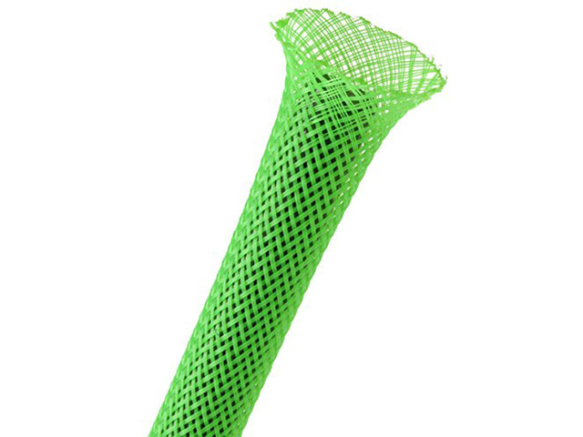 1/8' PET Expandable Braided Sleeving - Color: Neon Green - Length: 225FT