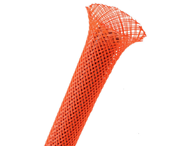 3/4' PET Expandable Braided Sleeving - Color: Neon Red - Length: 75FT