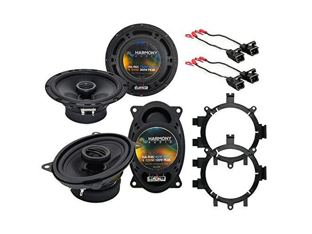 HA-R5 Compatible with Chevy Silverado Pickup 1999-2006 Car Stereo Rhythm Series 5.25' Replacement 225W Speakers, HA-R46 4x6 120W Speakers and...