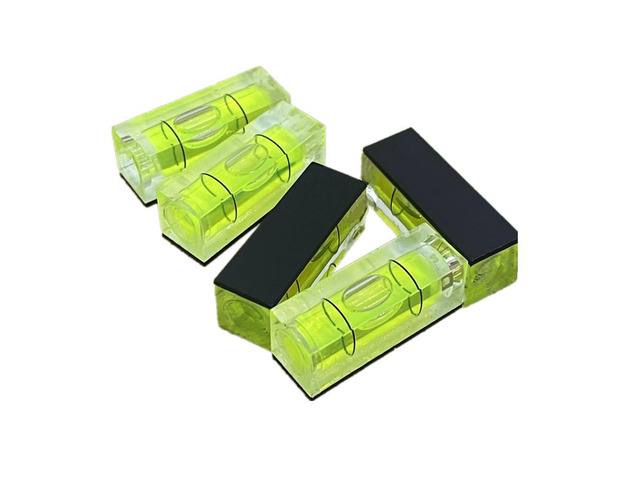 5Pcs Magnetic Small Bubble Levels 29x10x12mm Mini Square Bubble Spirit Level Measuring Layout Tools (29mm)