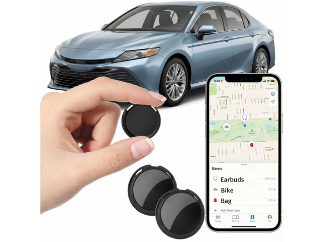 2 Pack GPS Trackers for Vehicles Car Tracker Device Find My iOS Only Undetectable Real Time Tags Hidden Car Location Tracking Global Waterproof...