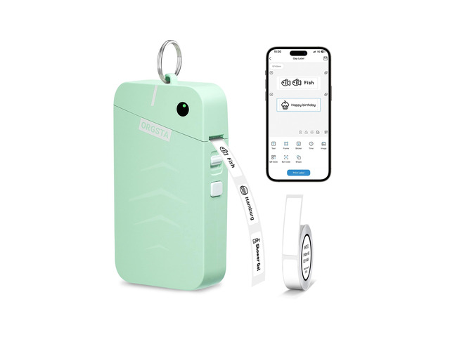 S001 Label Maker Machine with Tape, Portable Bluetooth Label Maker Thermal Label Printer for Home, Office, School Organization, Wireless Mini...