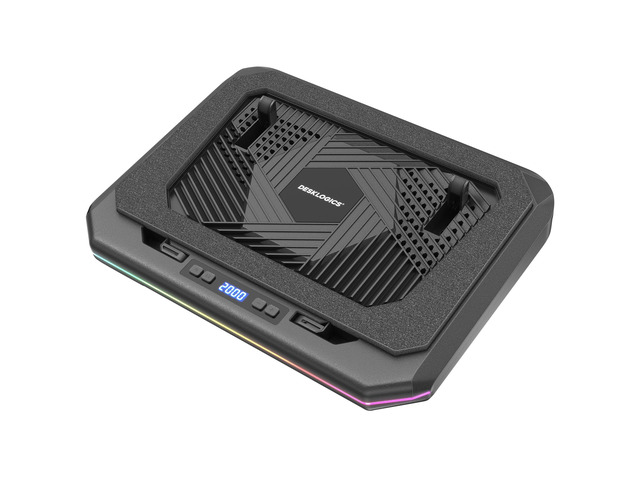 Laptop Cooling Pad, Quiet Turbo Fan Laptop Cooler for 12-19 Inch Gaming Laptop and MacBook, Height Adjustable Laptop Cooling Stand with RGB Light,...